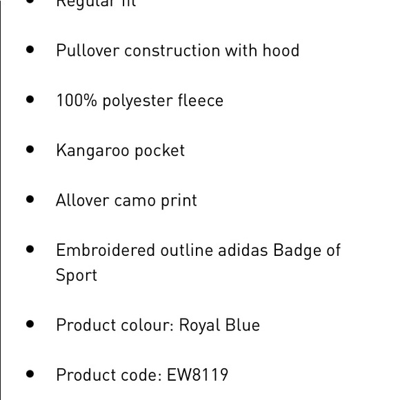 Adidas Medium Grey Camo FLEECE LINED Hoodie NWOT - Picture 9 of 9